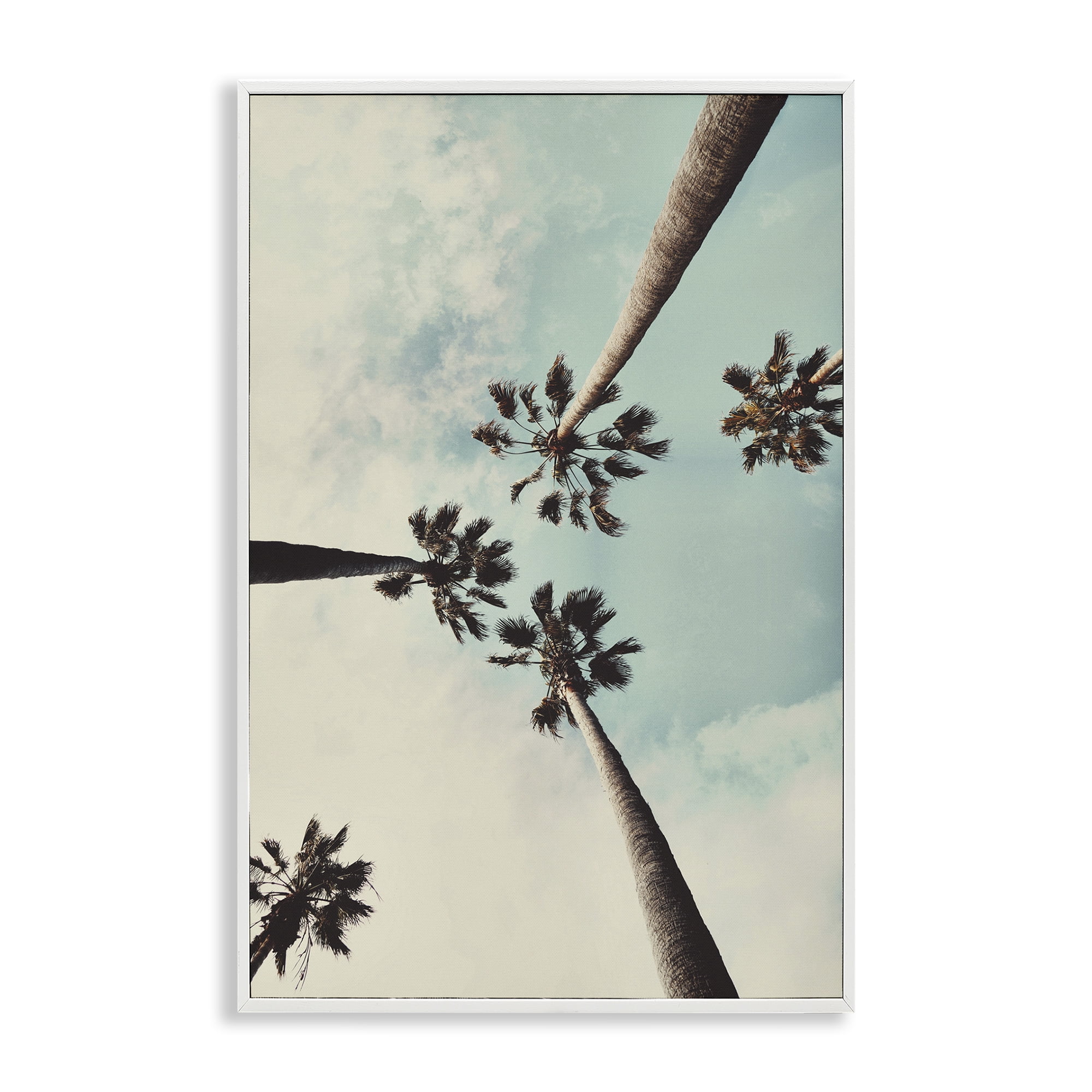 Stupell Industries Centric Tropical Palms Botanical & Floral Photography White Framed Art Print Wall Art, 16 x 24