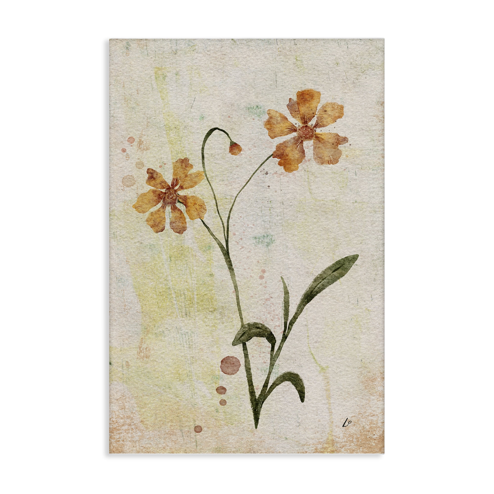 Stupell Industries Ceropsis Flower Sprig Plants & Flowers Painting Wrapped Canvas Art Print Wall Art, 20 x 30