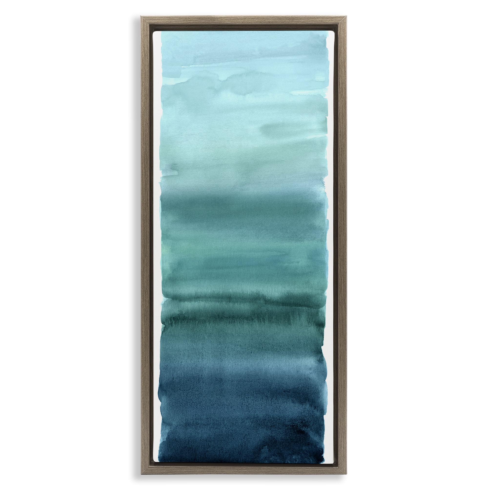 Stupell Industries Cerulean Blend Gradient Brown Framed Floater Canvas Wall Art, design by Allie Corbin