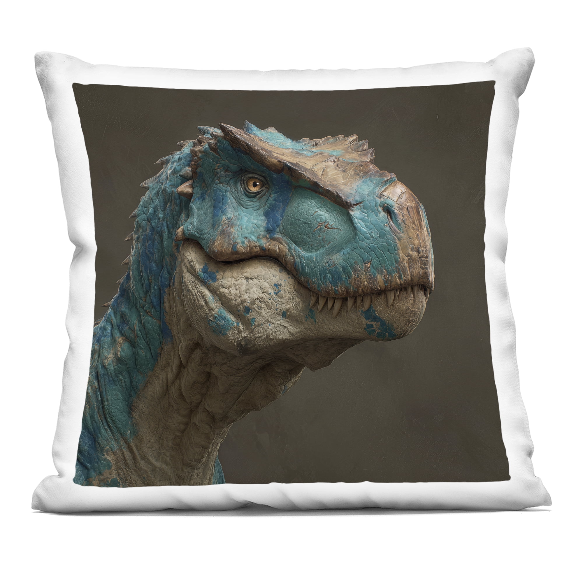 Stupell Industries Cerulean Scaled Dinosaur Detail Decorative Printed Throw Pillow, design by Wumples, 18 x 7 x 18