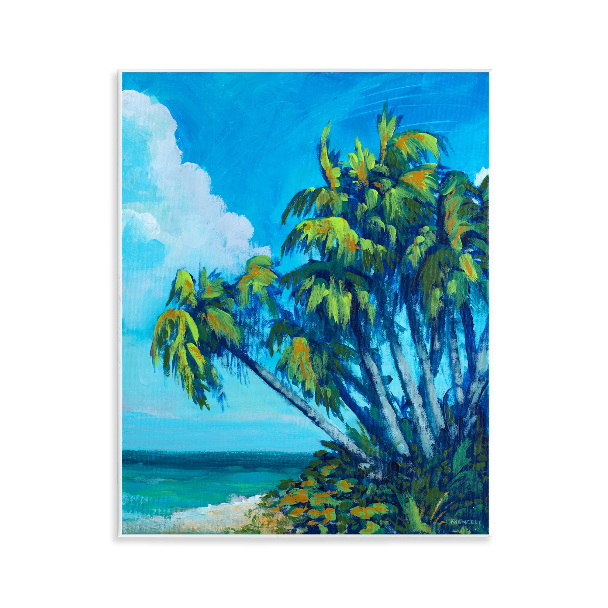 Stupell Industries Cerulean Sky & Palms Wall Plaque Art, design by Dan Meneely