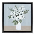 thumbnail image 1 of Stupell Industries Traditional Cerulean & White Blooms Black Floating Frame Canvas Art, 18 x 18, by Marilyn Dunlap, 1 of 8