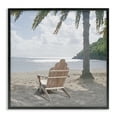 thumbnail image 1 of Stupell Industries Chair Under Palm Tree Coastal Photography Black Framed Art Print Wall Art, 24 x 24, 1 of 10