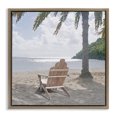 thumbnail image 1 of Stupell Industries Coastal Chair Under Palm Tree Brown Floating Frame Canvas Art, 25 x 25, by Noah Bay, 1 of 8