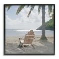 thumbnail image 1 of Stupell Industries Chair Under Palm Tree Coastal Photography Gray Framed Art Print Wall Art, 17 x 17, 1 of 10