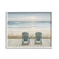 thumbnail image 1 of Stupell Industries Chairs with Beach Sunrise Landscape Painting White Framed Art Print Wall Art, 30 x 24, 1 of 9