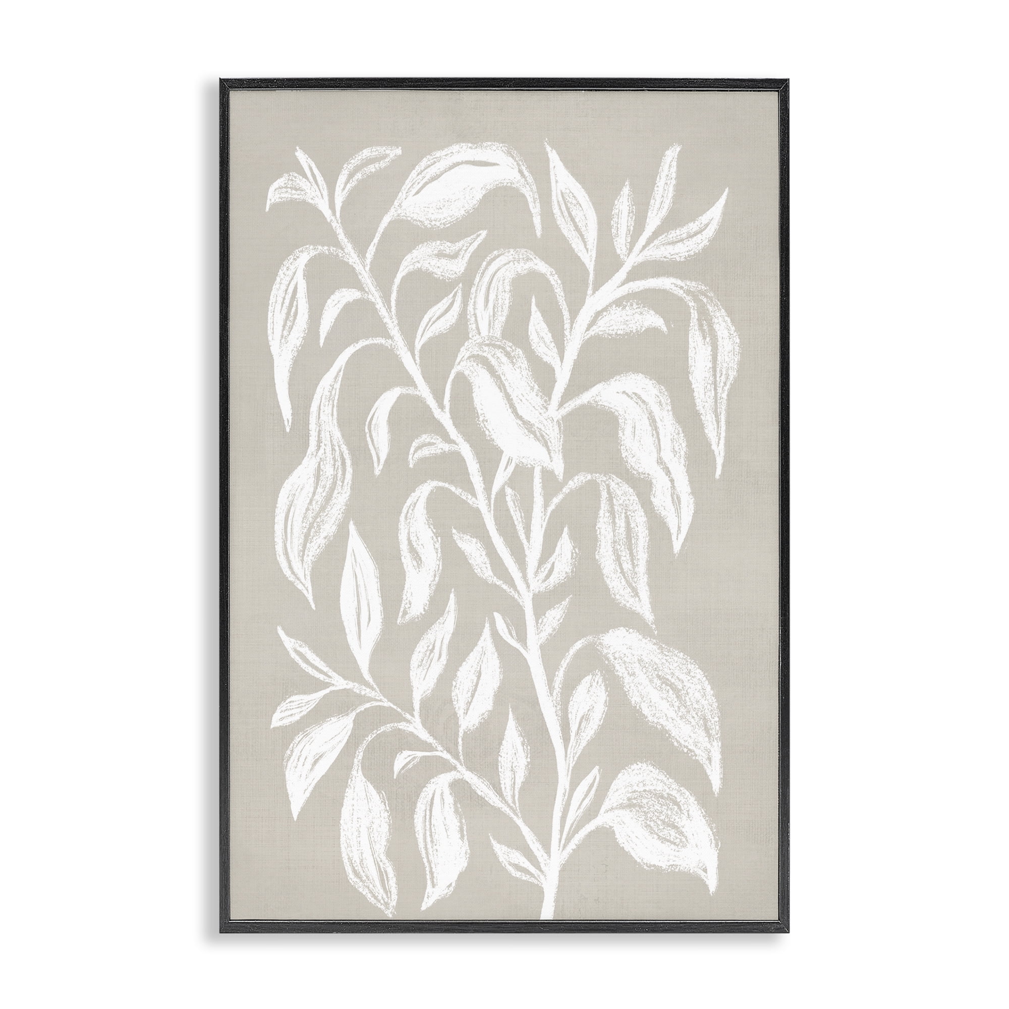 Stupell Industries Chalk Sketch Botanicals Plants & Flowers Painting Black Framed Art Print Wall Art, 16 x 24