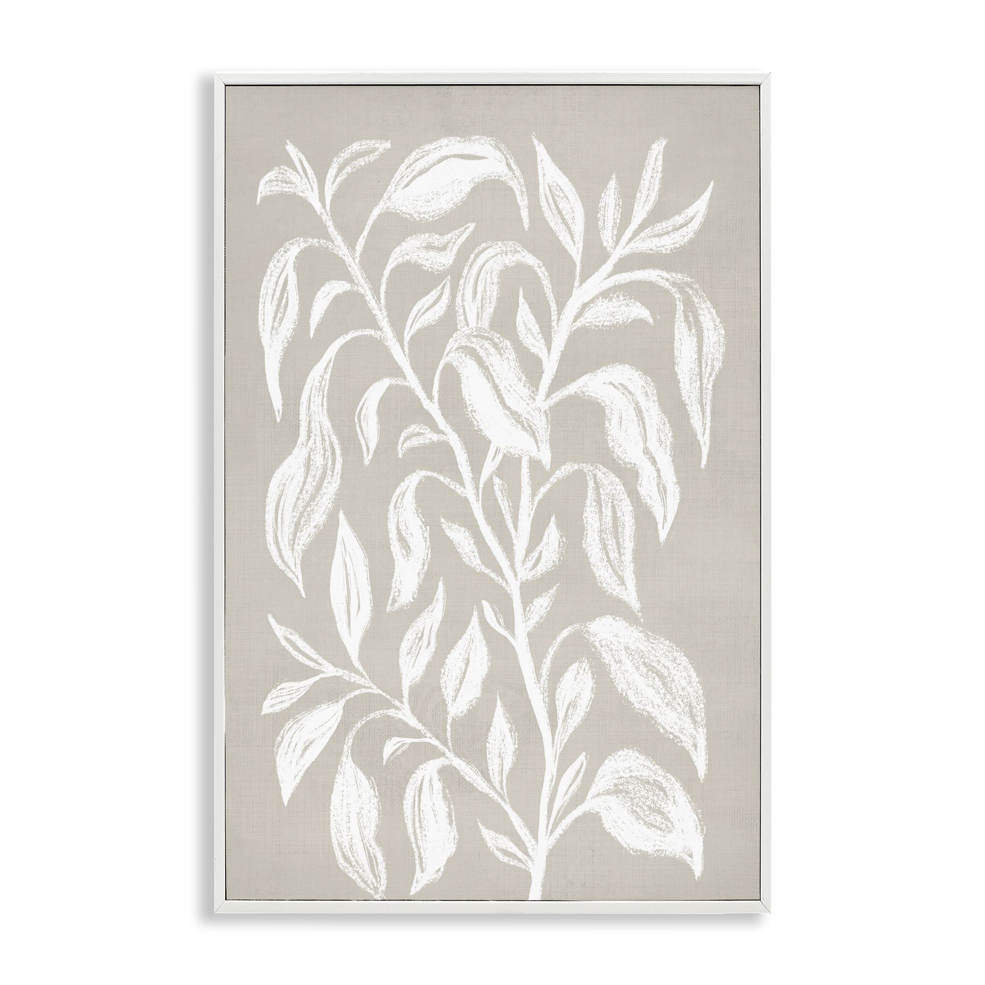 Stupell Industries Chalk Sketch Botanicals Plants & Flowers Painting White Framed Art Print Wall Art, 20 x 30