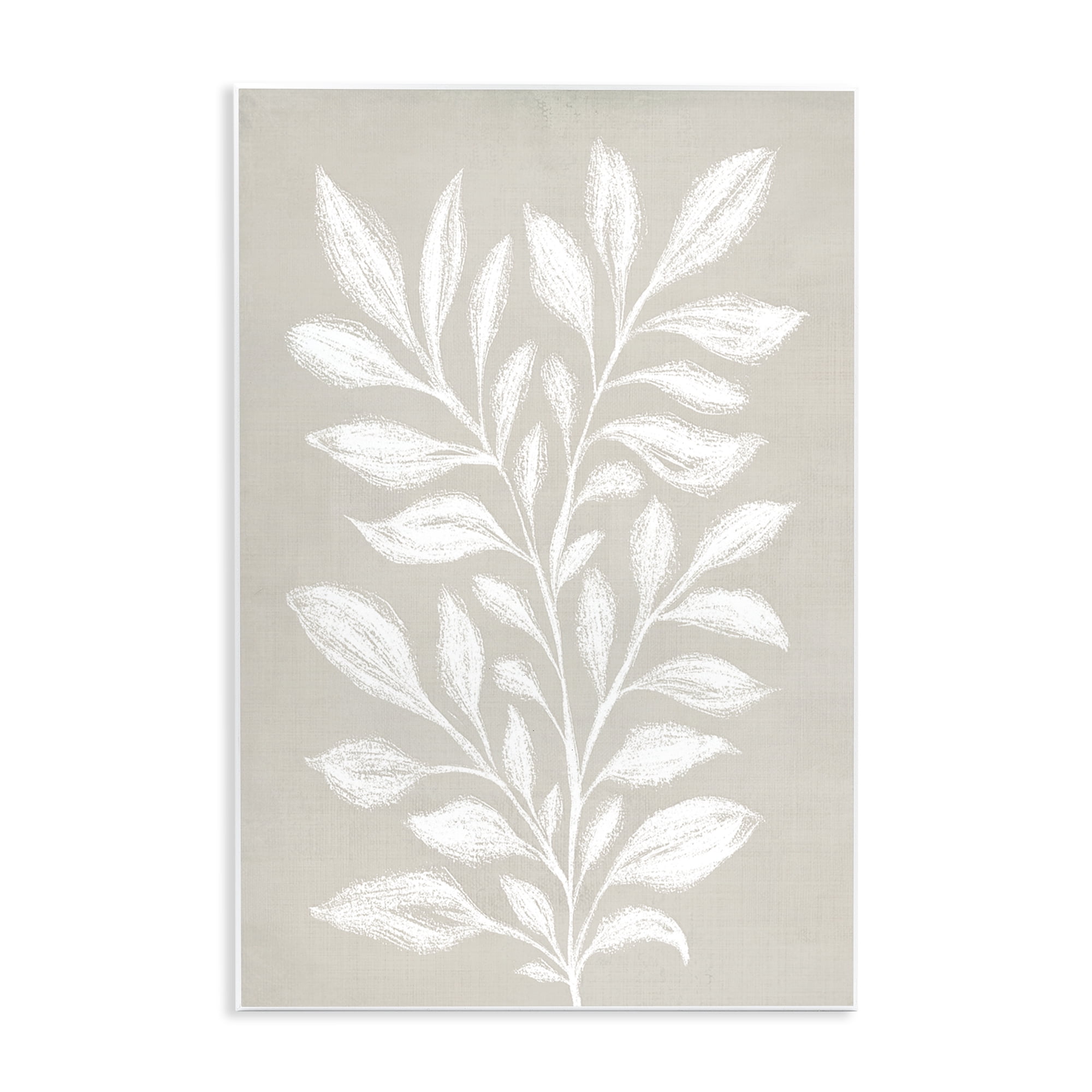 Stupell Industries Chalk Sketch Leaves Plants & Flowers Painting Unframed Art Print Wall Art, 10 x 15