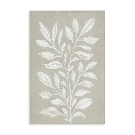 Stupell Industries Chalk Sketch Leaves Plants & Flowers Painting Wrapped Canvas Art Print Wall Art, 16 x 24