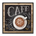 thumbnail image 1 of Stupell Industries Chalkboard Style Cafe Sign Latte Coffee Beans Motif Framed Wall Art, 24 x 24, Design by ND Art, 1 of 5
