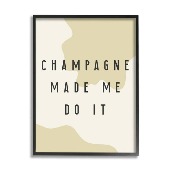 Stupell Industries Champagne Made Me Do It Wine Abstract Pattern, 11 x 14, Design by Daphne Polselli