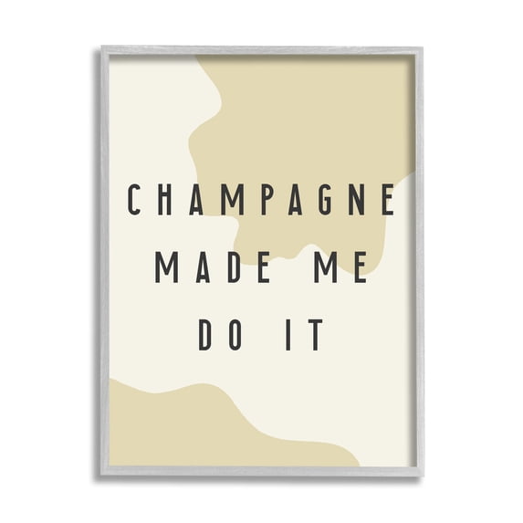 Stupell Industries Champagne Made Me Do It Wine Abstract Pattern, 24 x 30, Design by Daphne Polselli