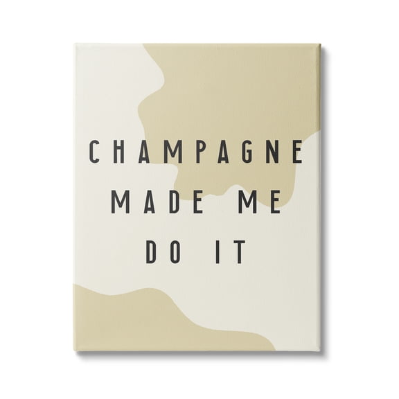 Stupell Industries Champagne Made Me Do It Wine Abstract Pattern, 36 x 48, Design by Daphne Polselli