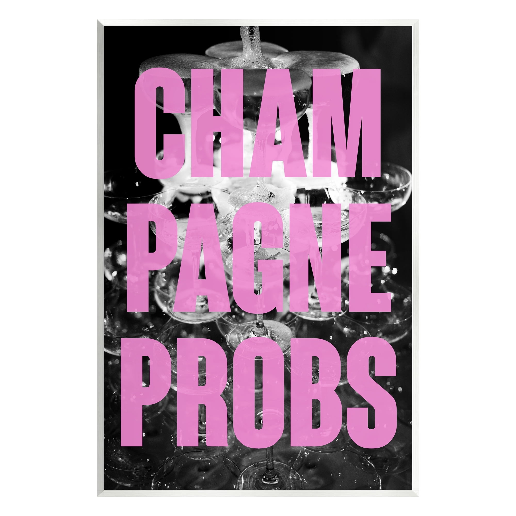 Stupell Industries Champagne Probs Phrase Food & Beverage Painting Unframed Art Print Wall Art, 10 x 15
