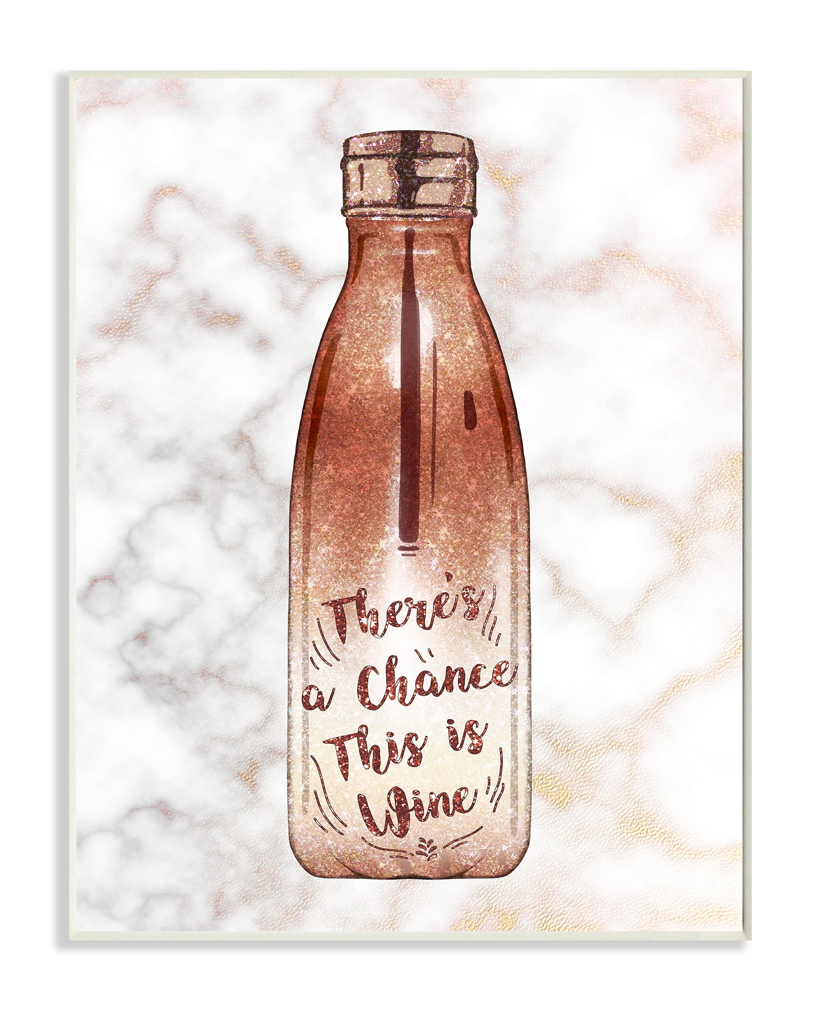 Stupell Industries Chance This Is Wine Funny Quote Fashion Bottle Wall Plaque, 13 x 19, Design by Ziwei Li