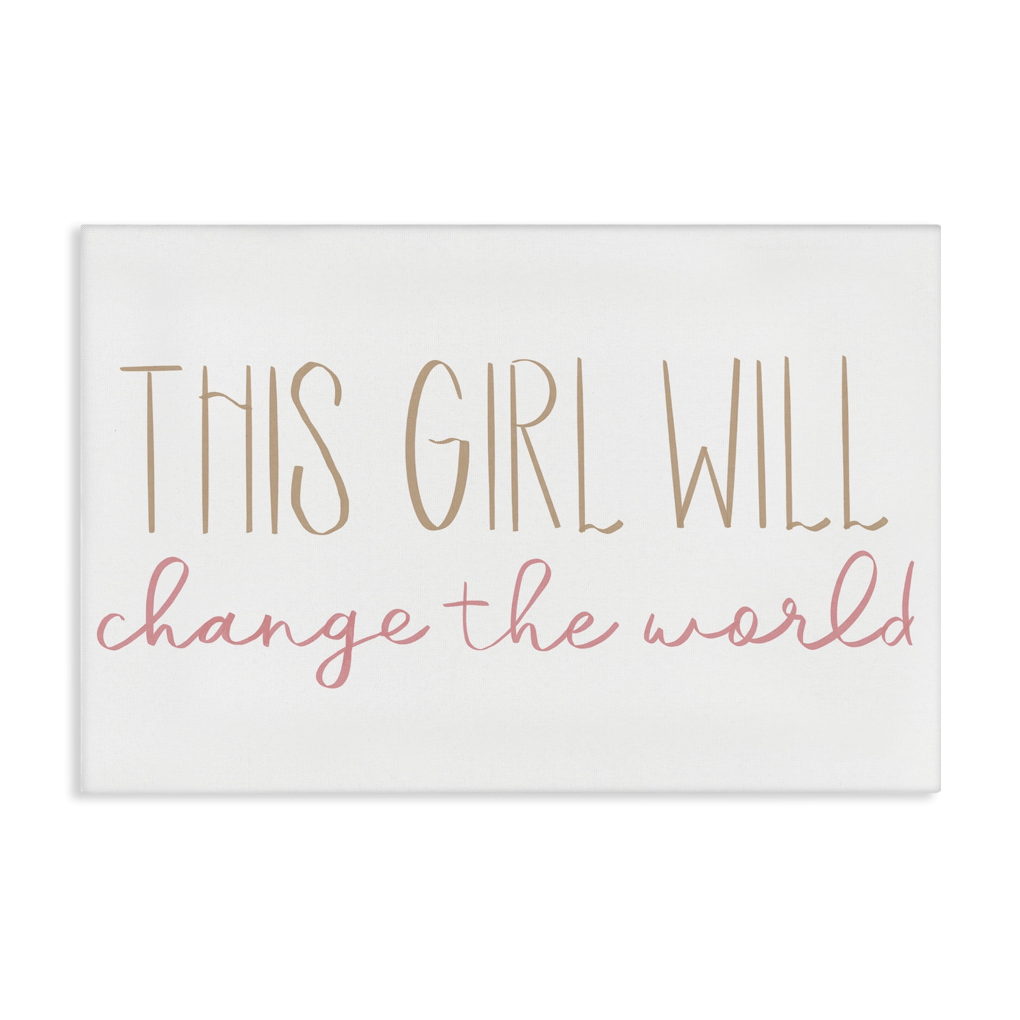 Stupell Industries Change The World Typography Painting Gallery Wrapped Canvas Art Print Wall Art, 30 x 20