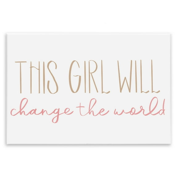 Stupell Industries Change The World Typography Painting Unframed Art Print Wall Art, 15 x 10