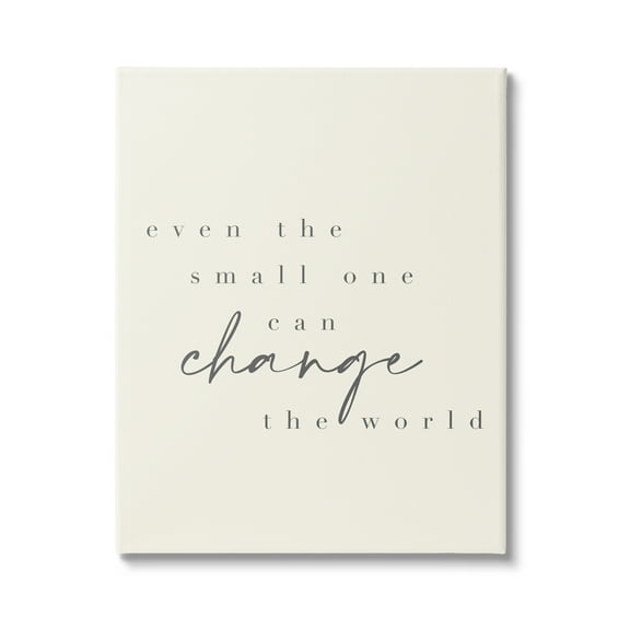 Stupell Industries Change The World Uplifting Nursery Kids Quote Graphic Art Gallery Wrapped Canvas Print Wall Art, Design by Daphne Polselli