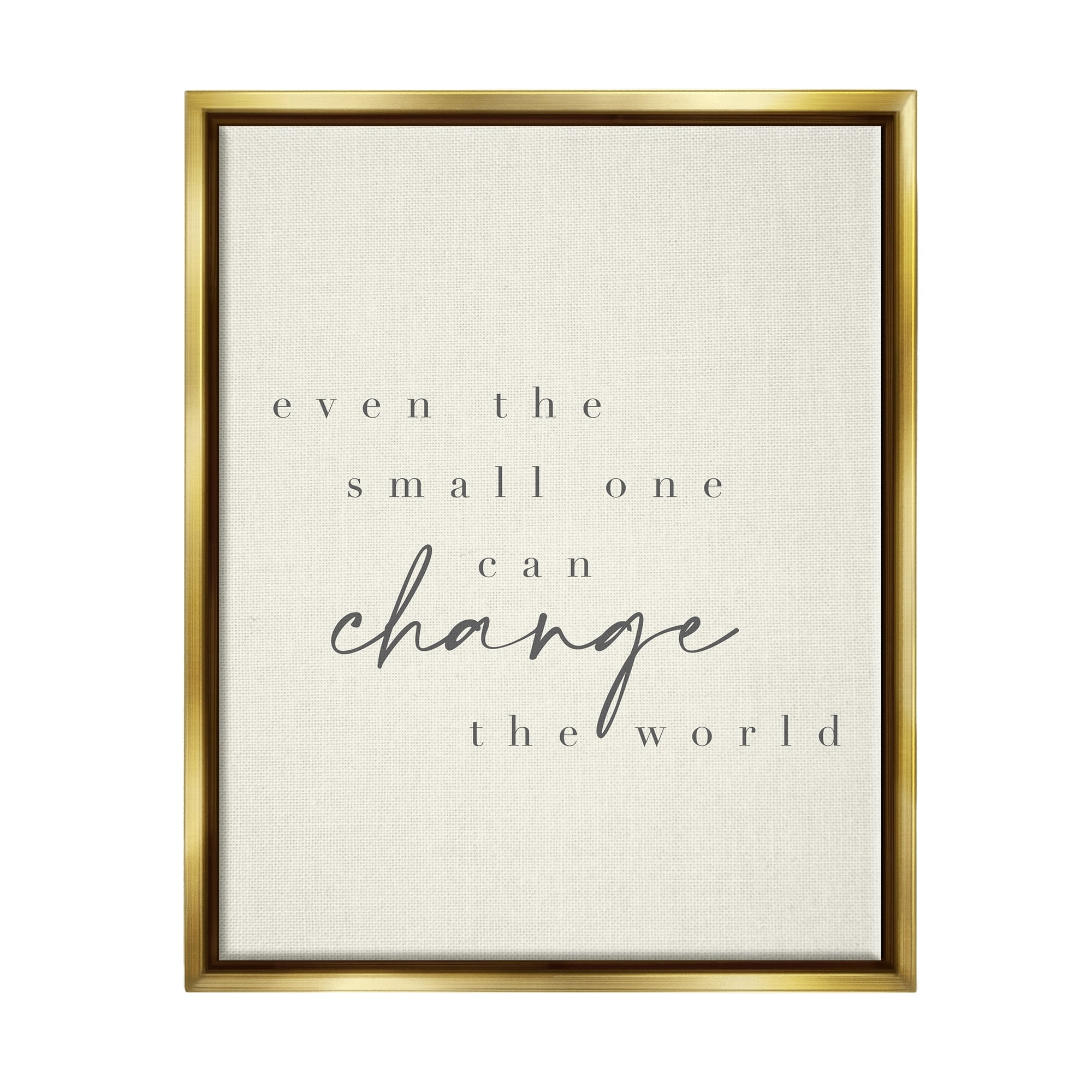 Metallic Gold Framed Motivational Nursery Canvas Print