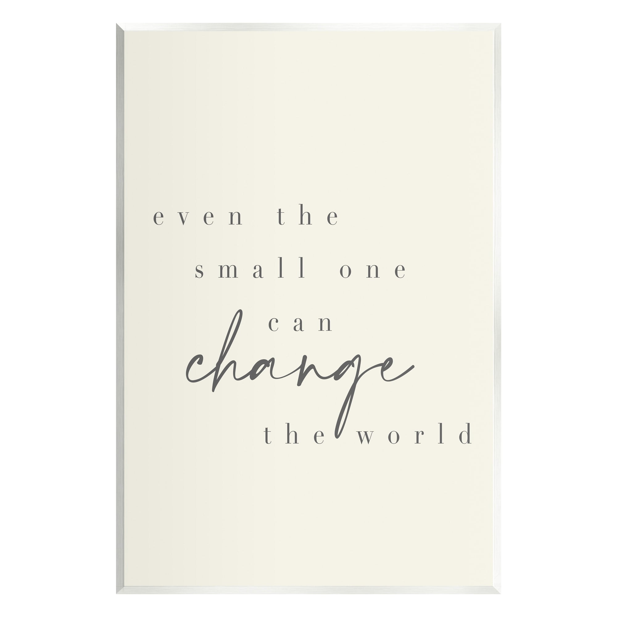 Stupell Industries Change The World Uplifting Nursery Kids Quote Graphic Art Unframed Art Print Wall Art, Design by Daphne Polselli