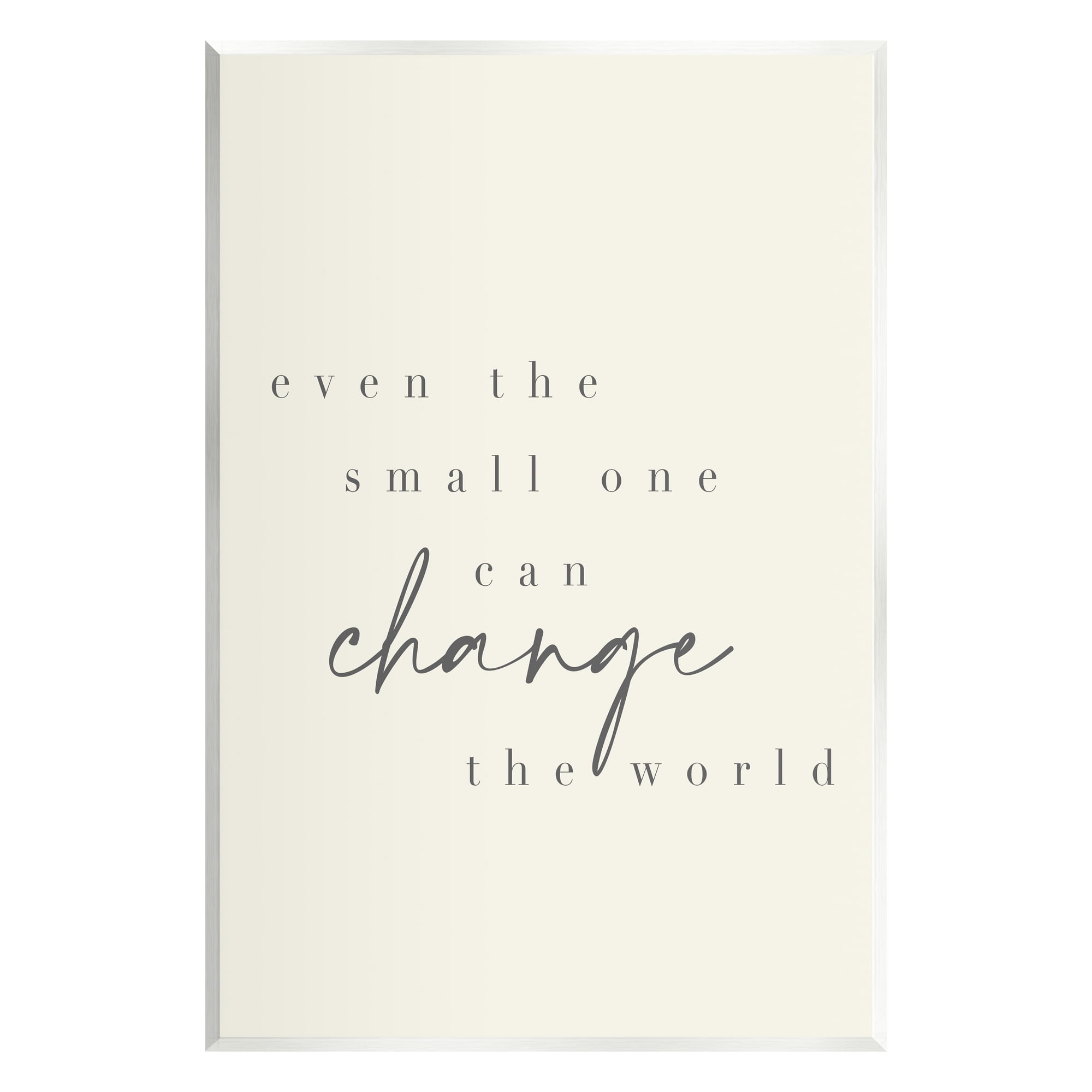 Stupell Industries Change The World Uplifting Nursery Kids Quote Graphic Art Unframed Art Print Wall Art, Design by Daphne Polselli