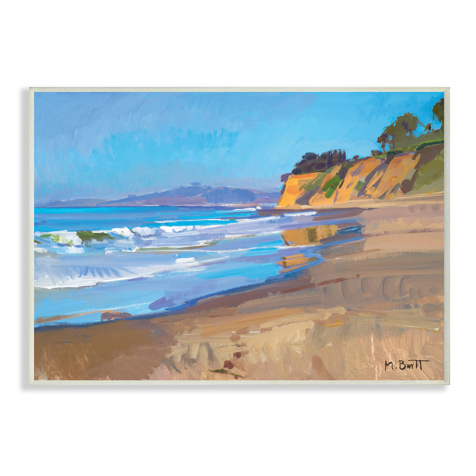Stupell Industries Changing Tides Tropical Summer Beach Coastline,10 x 15,Designed by Marcia Burtt