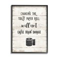 thumbnail image 1 of Stupell Industries Changing Toilet Paper Funny Graphic Art Black Framed Art Print Wall Art, Design by Amanda Murray, 1 of 8