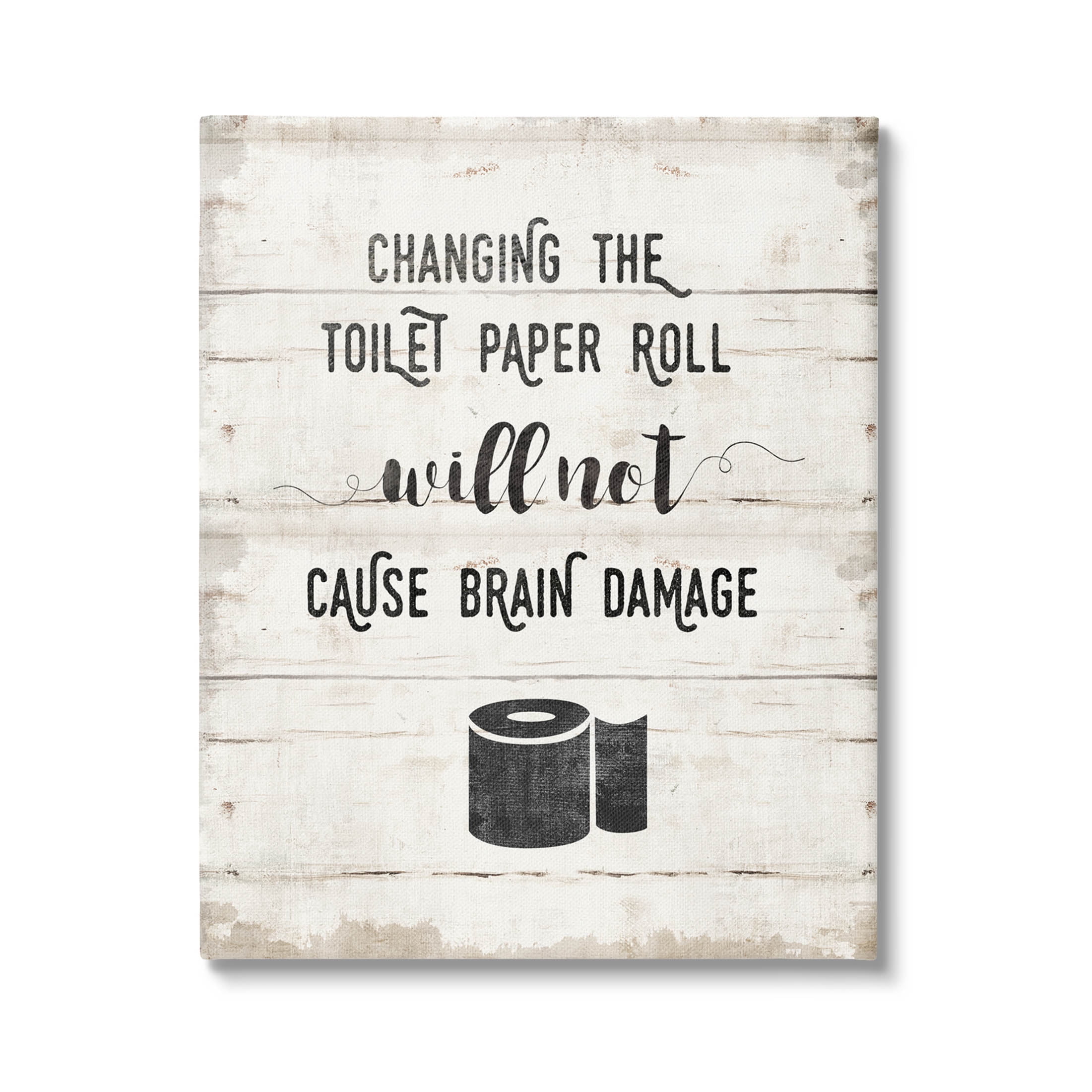 Stupell Industries Changing Toilet Paper Funny Graphic Art Gallery Wrapped Canvas Print Wall Art, Design by Amanda Murray