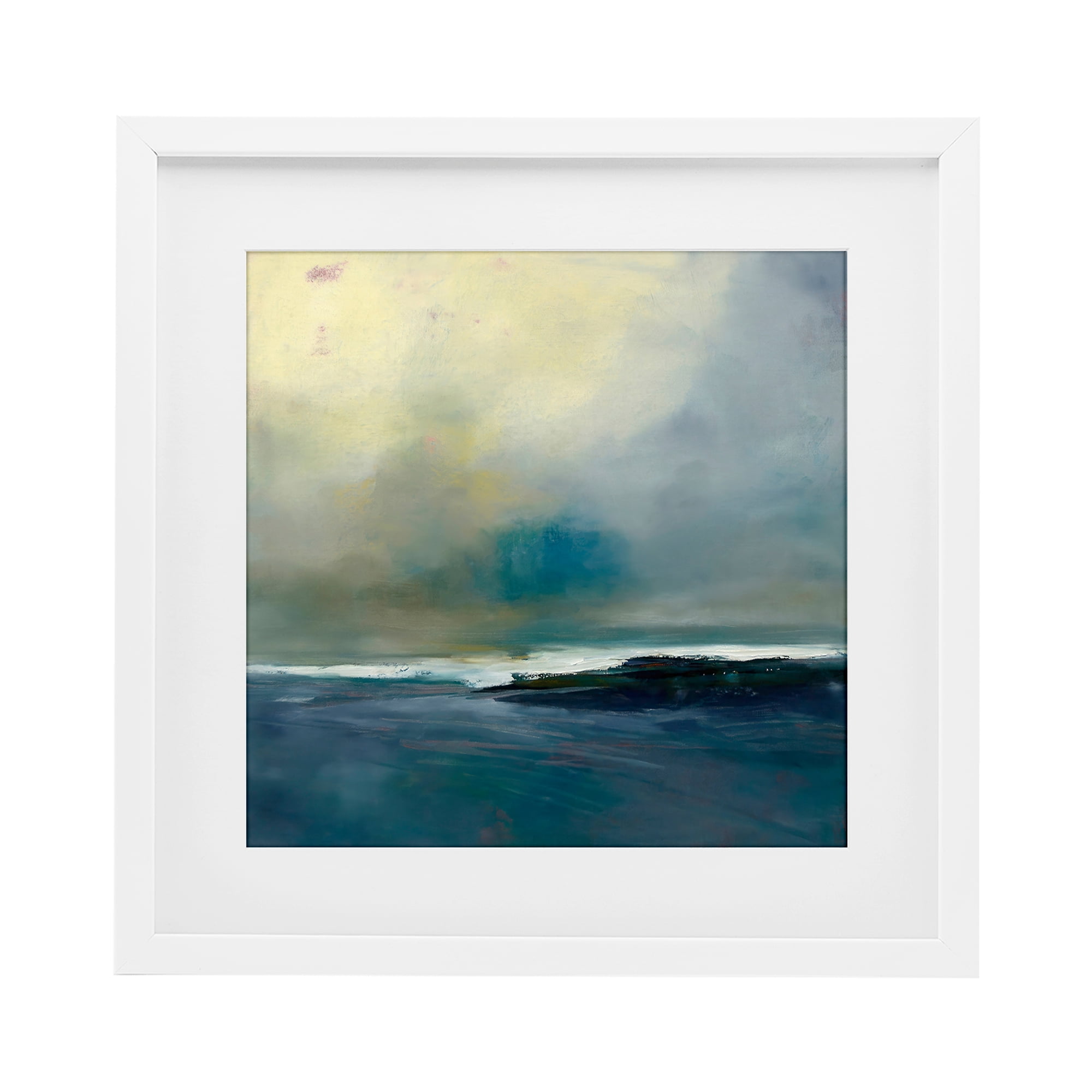 Stupell Industries Channeling Calm Horizon White Framed Print Under Glass, design by Patrick Dennis