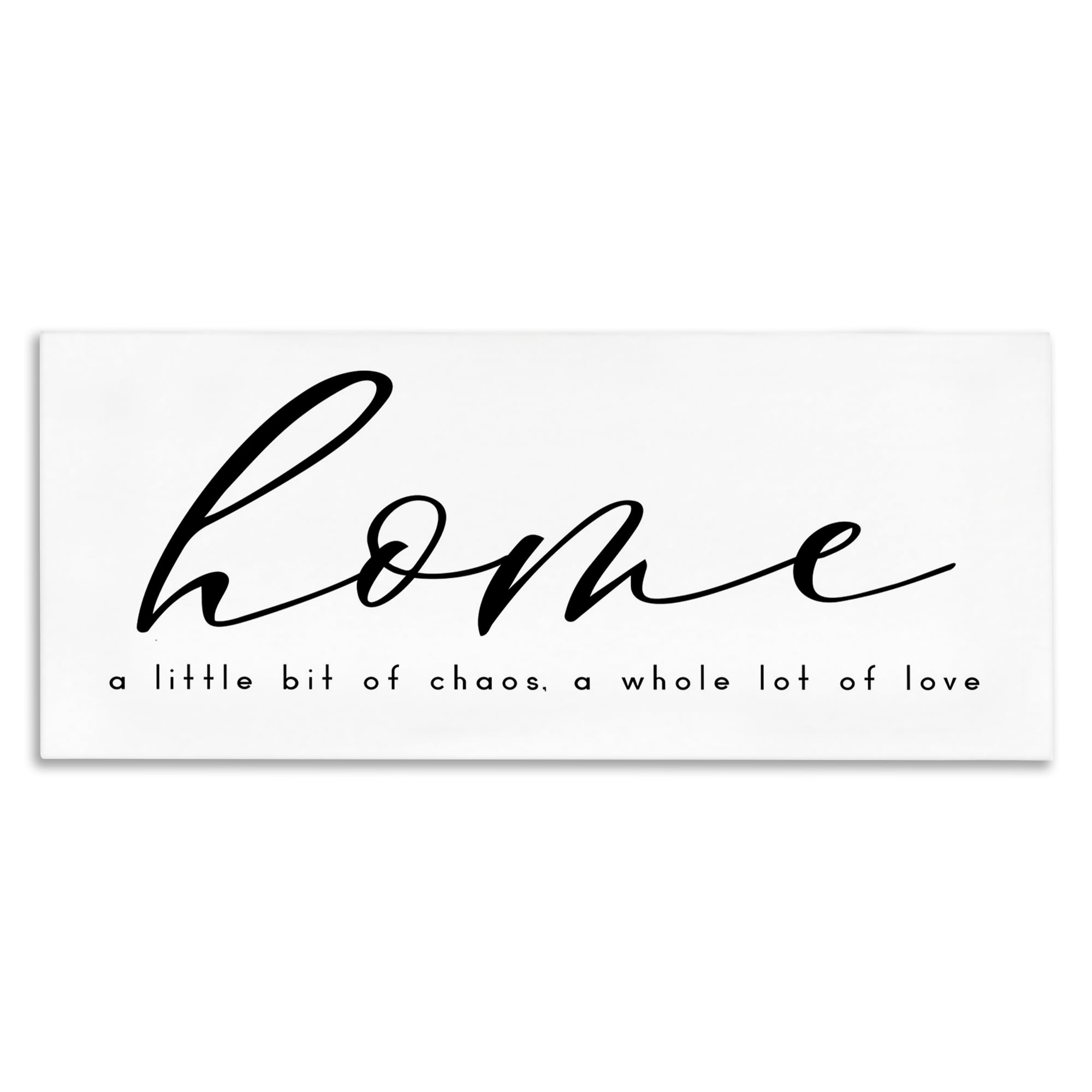 Stupell Industries Chaos & Love Phrase Typography Painting Gallery Wrapped Canvas Art Print Wall Art, 40 x 17