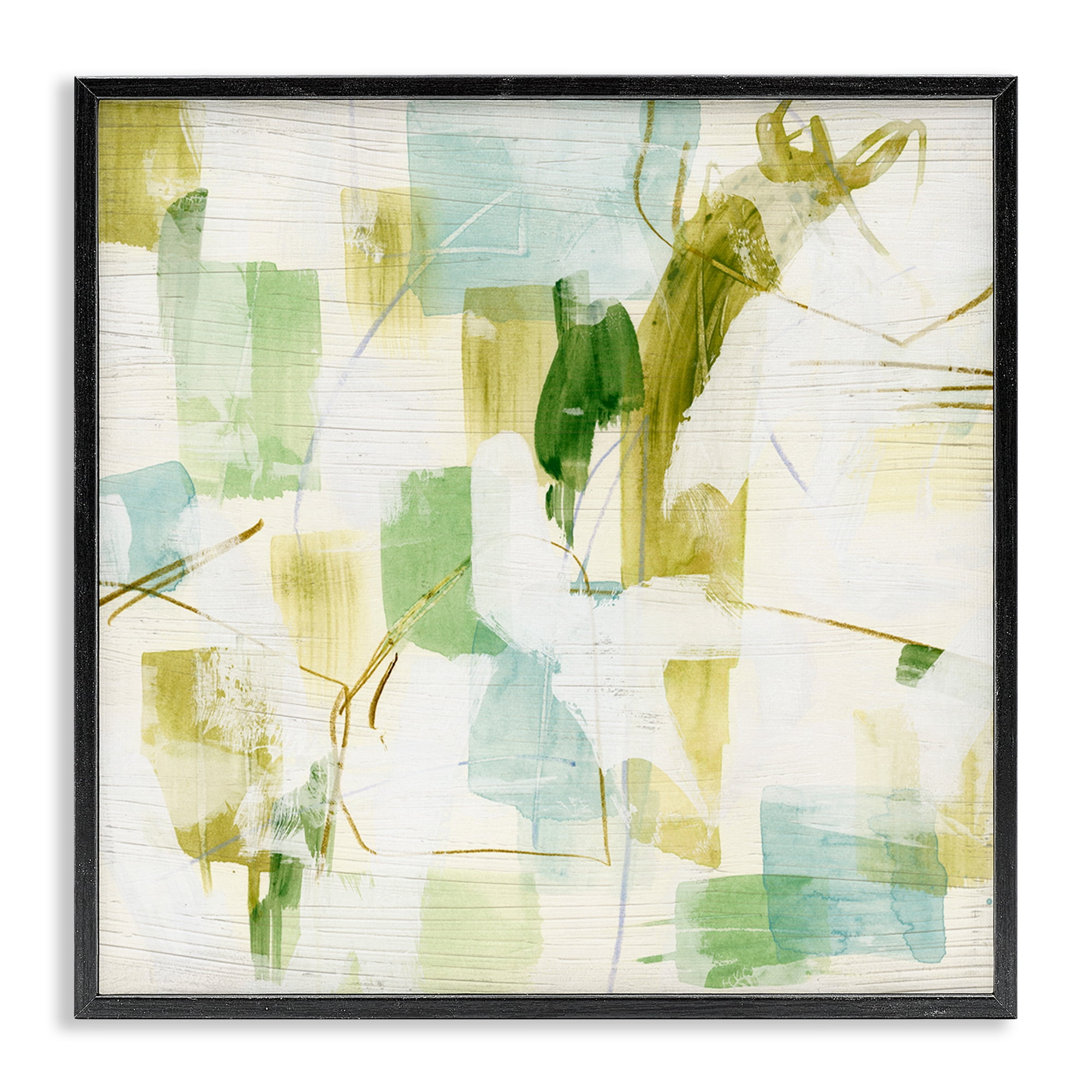 Stupell Industries Chaotic Abstract Expression Abstract Painting Black Framed Art Print Wall Art, 12 x 12