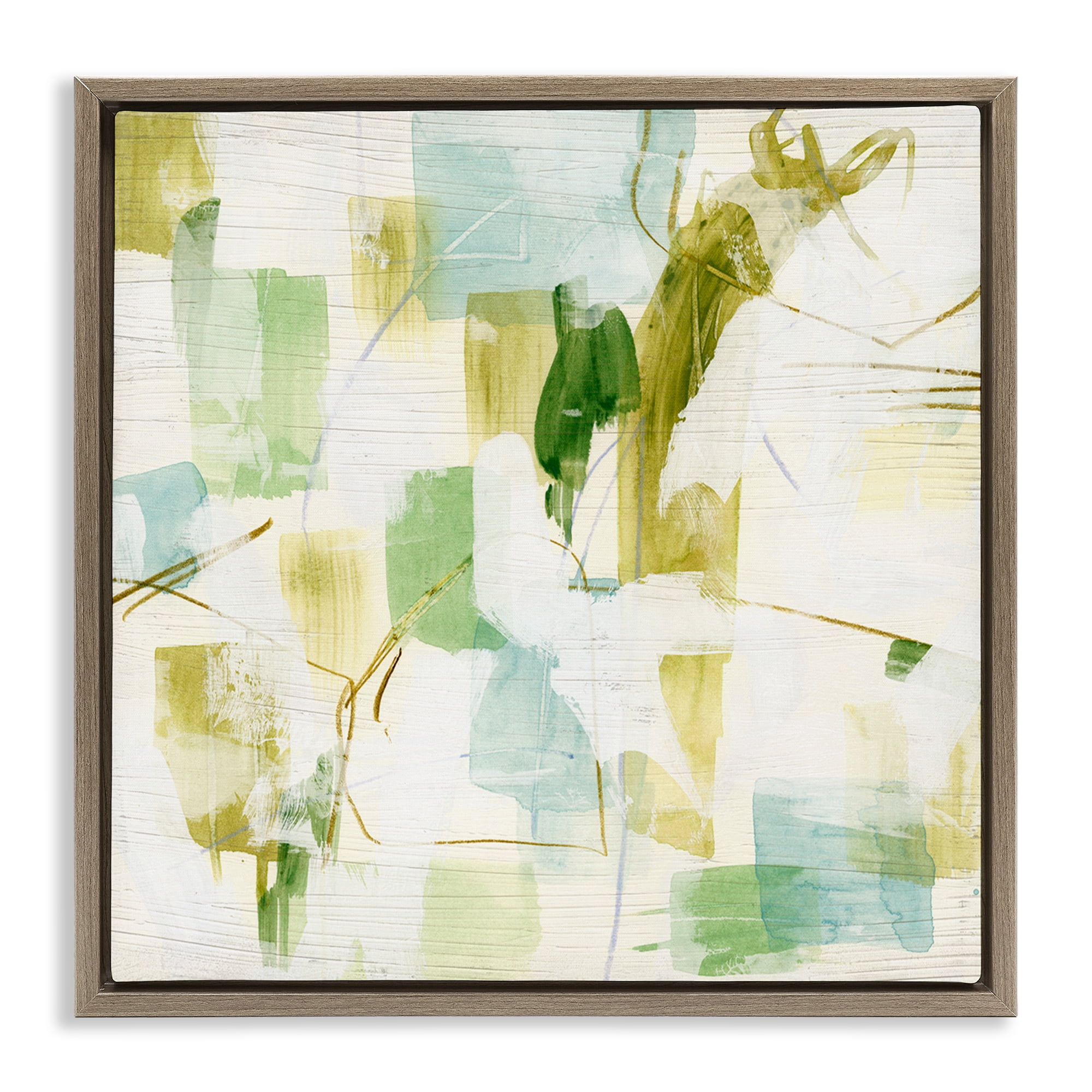 Stupell Industries Chaotic Abstract Expression Abstract Painting Brown Floater Framed Canvas Art Print Wall Art, 25 x 25