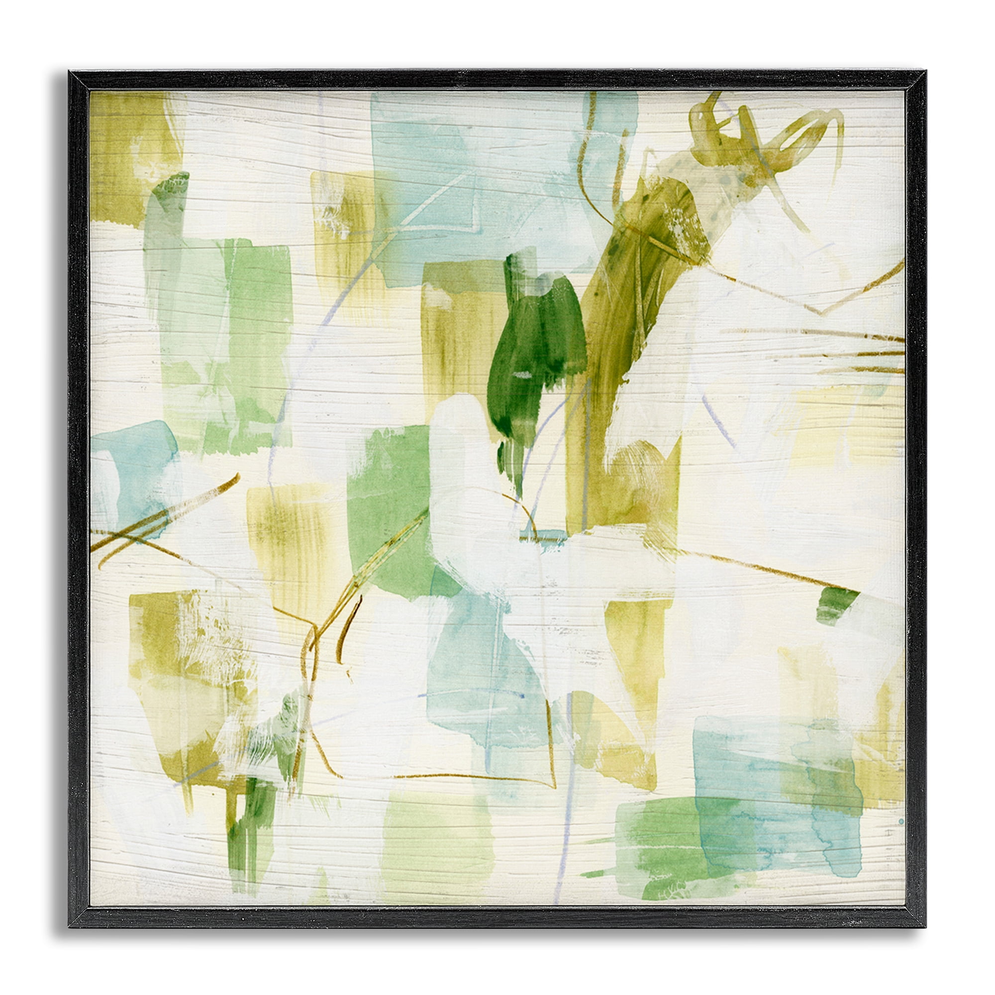 Stupell Industries Chaotic Abstract Expression Abstract Painting Gray Framed Art Print Wall Art, 24 x 24