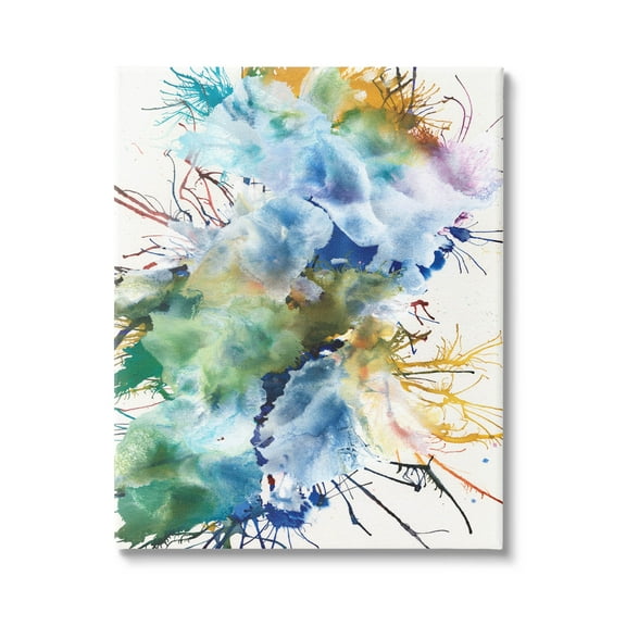 Stupell Industries Chaotic Abstract Rainbow Shapes Graphic Art Gallery Wrapped Canvas Print Wall Art, Design by Jodi Fuchs