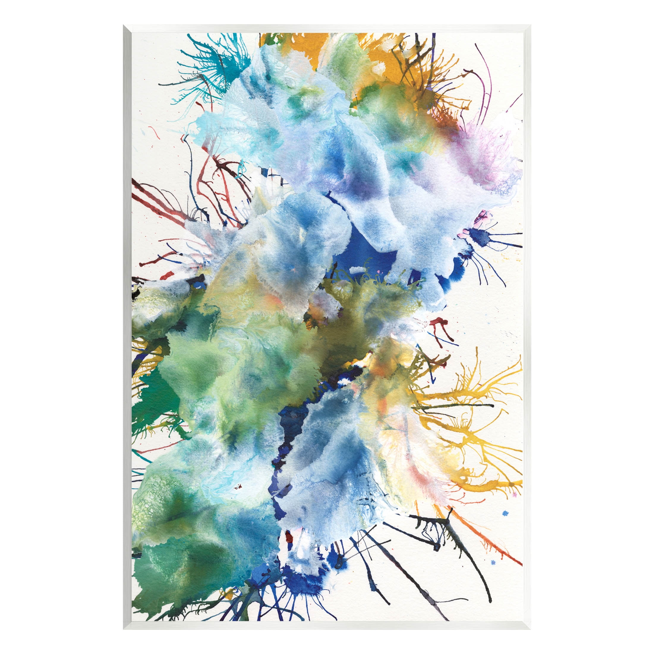 Stupell Industries Chaotic Abstract Rainbow Shapes Graphic Art Unframed Art Print Wall Art, Design by Jodi Fuchs