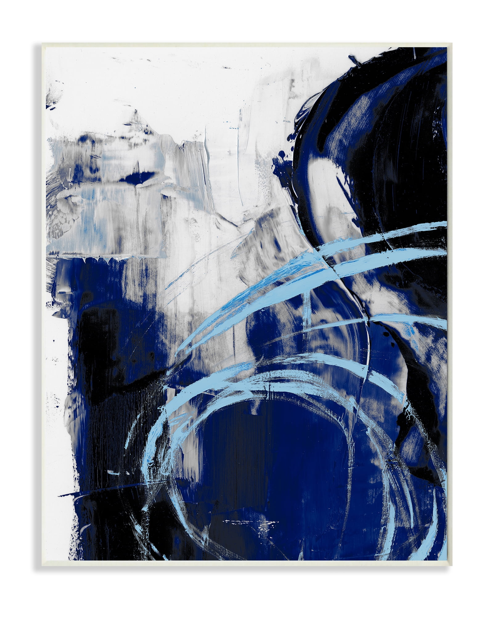 Stupell Industries Chaotic Blue Movements Indigo Abstract Design Wall Plaque, 10 x 15, Design by Ethan Harper