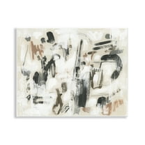 Stupell Industries Chaotic Earthy Strokes Abstract Painting Unframed Art Print Wall Art, 14 x 11