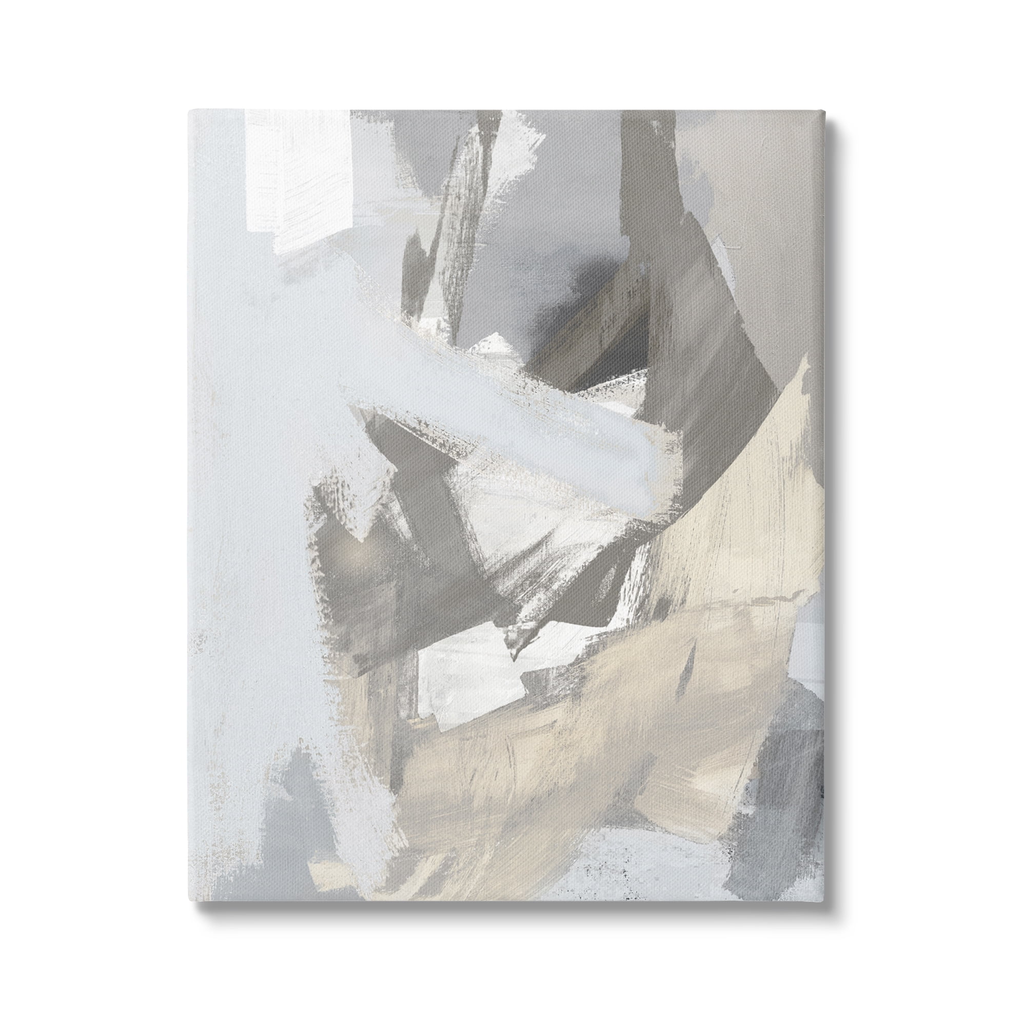 Stupell Industries Chaotic Grey Abstraction Abstract Painting Gallery Wrapped Canvas Art Print Wall Art, 24 x 30
