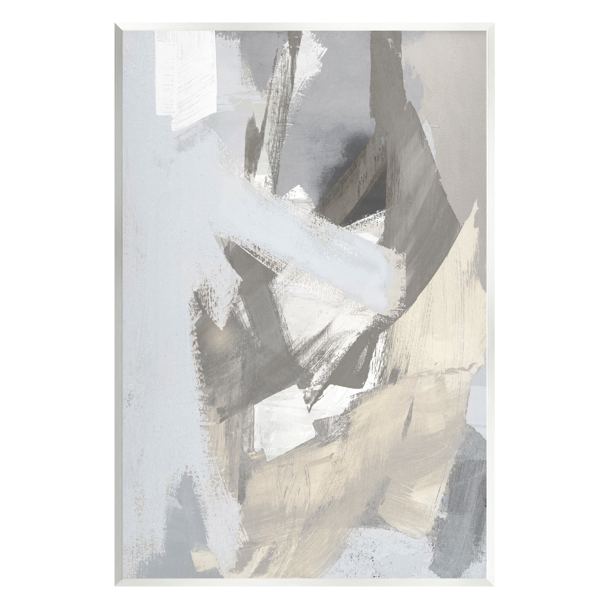 Stupell Industries Chaotic Grey Abstraction Abstract Painting Unframed Art Print Wall Art, 13 x 19