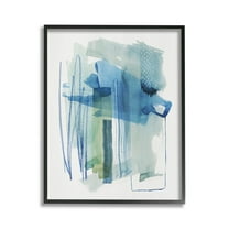 Stupell Industries Chaotic Nautical Abstraction Abstract Painting Black Framed Art Print Wall Art, 11 x 14