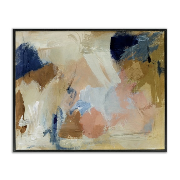 Stupell Industries Chaotic Neutral Paint Abstract Painting Black Framed Art Print Wall Art, 14 x 11