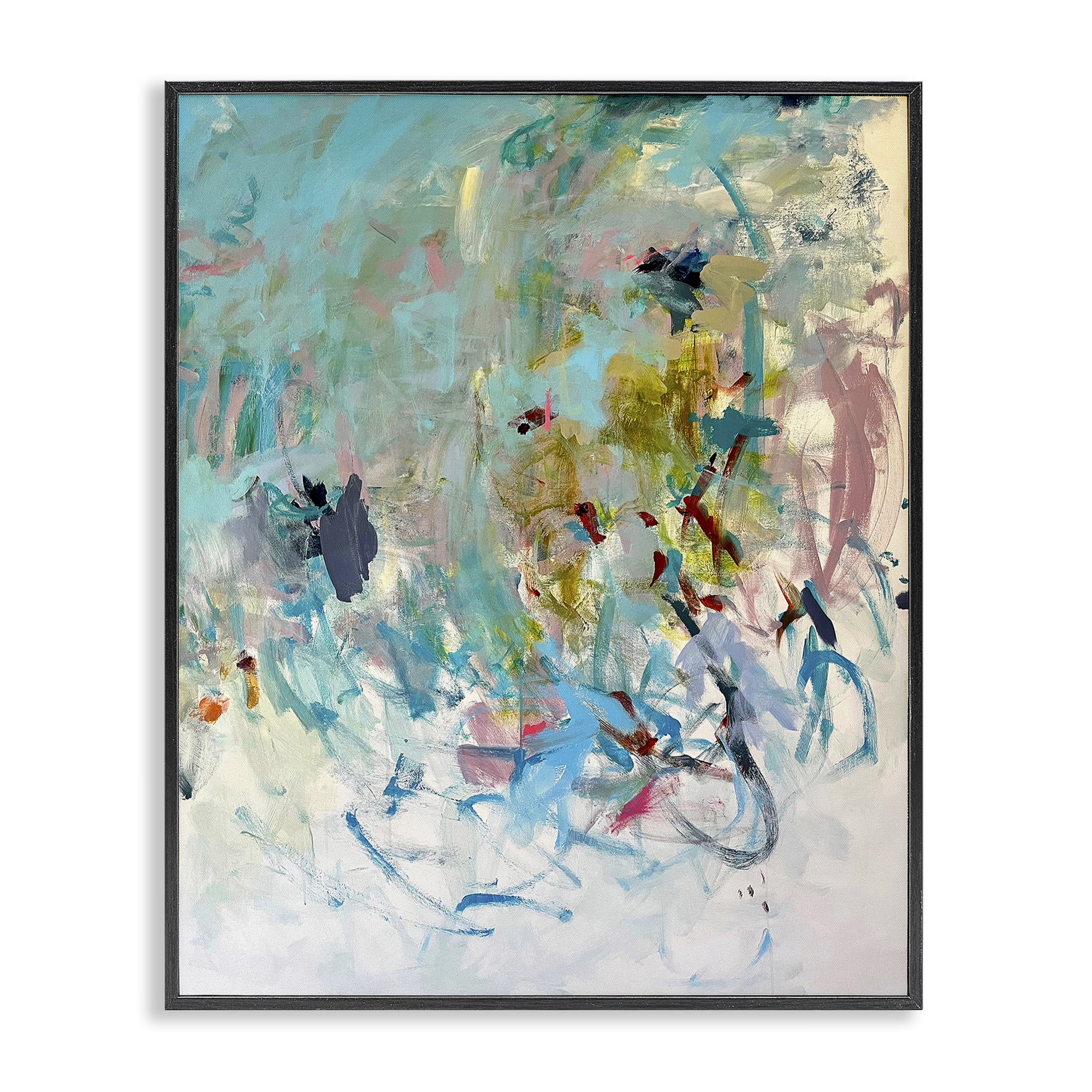 Stupell Industries Chaotic Ombre Scribble Abstract Painting Black Framed Art Print Wall Art, 24 x 30