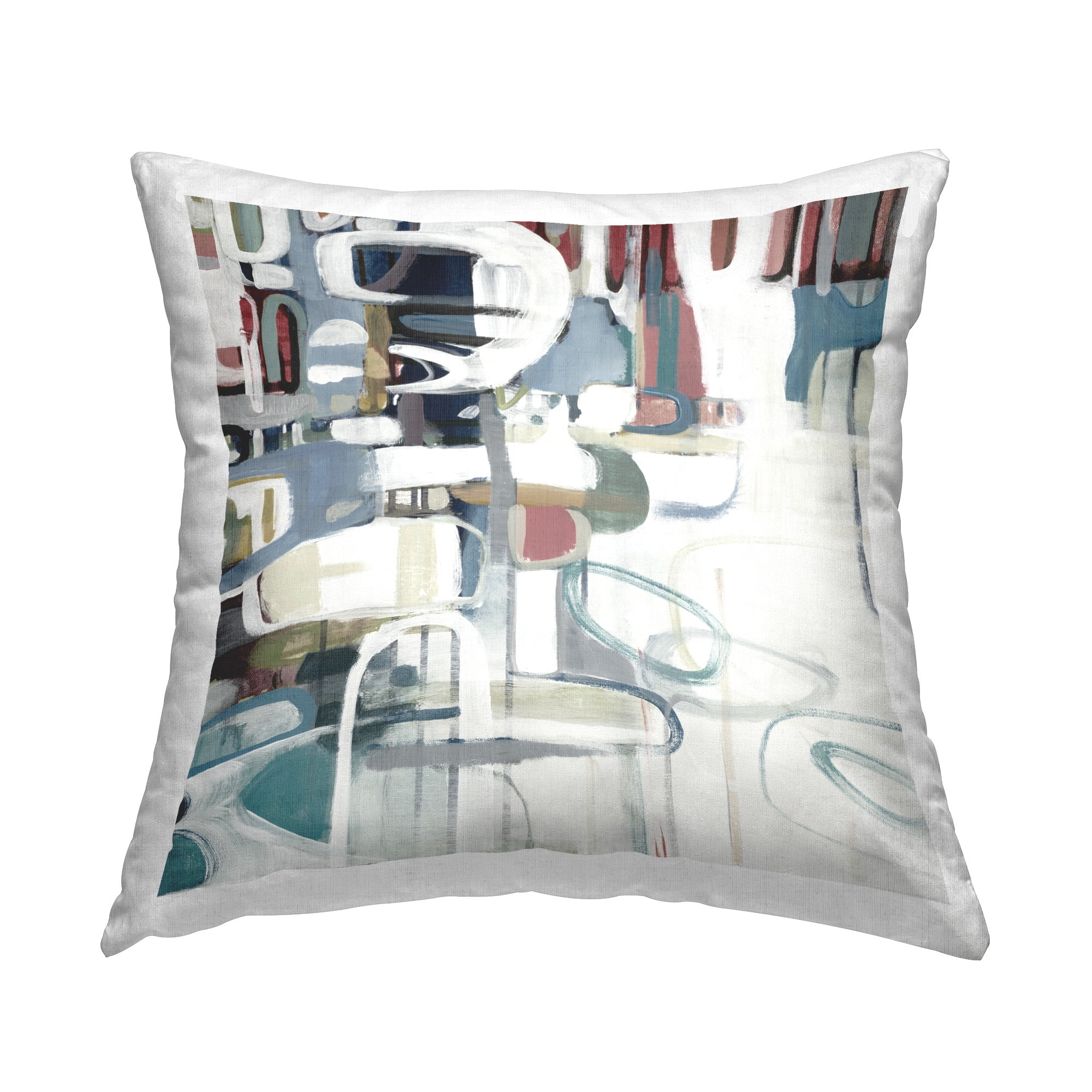 Stupell Industries Chaotic Overlapping Shapes Decorative Printed Throw Pillow Design by Lisa Ridgers