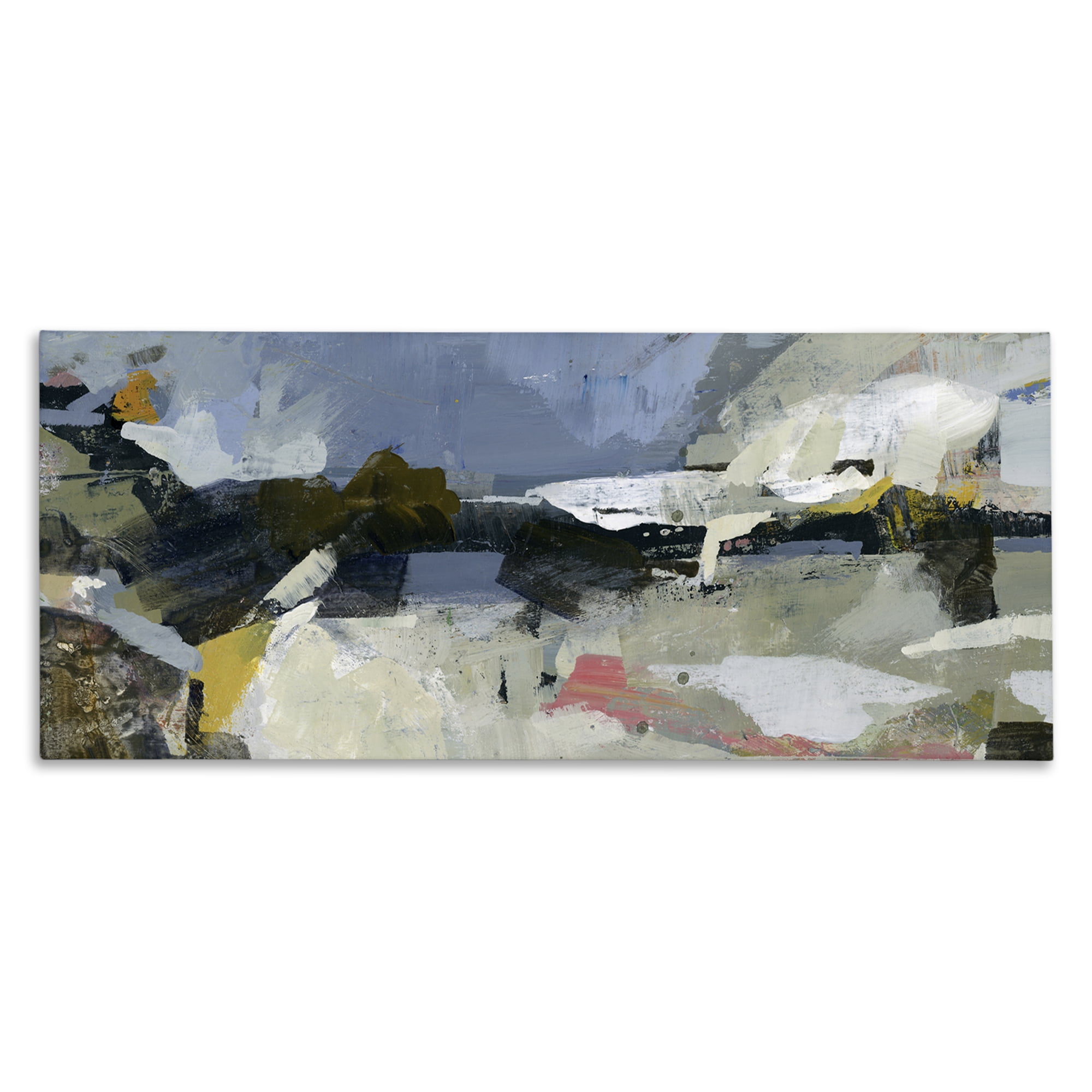 Stupell Industries Chaotic Paint Expressions Abstract Painting Wrapped Canvas Art Print Wall Art, 48 x 20