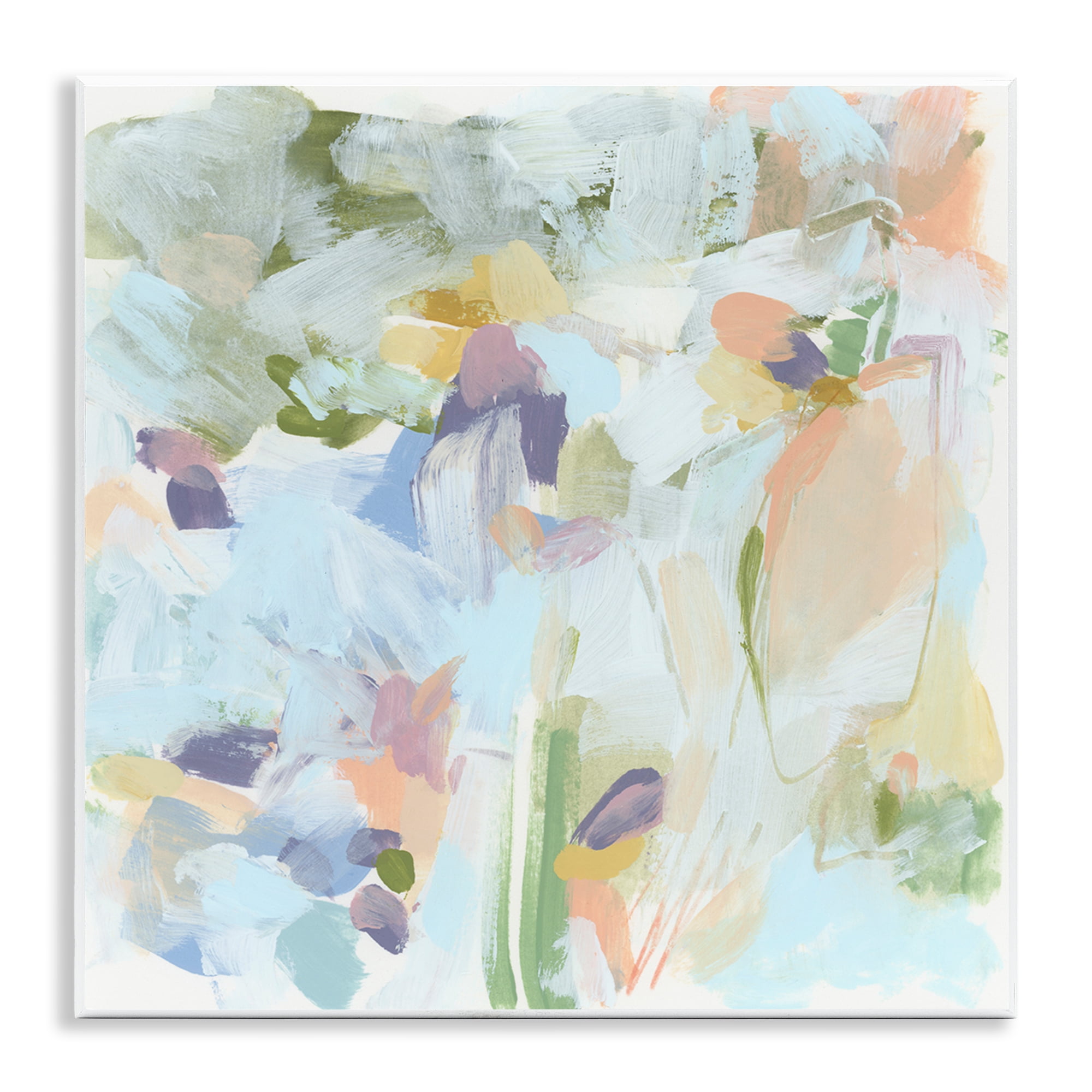 Stupell Industries Chaotic Pastel Arrangement Abstract Painting Unframed Art Print Wall Art, 12 x 12