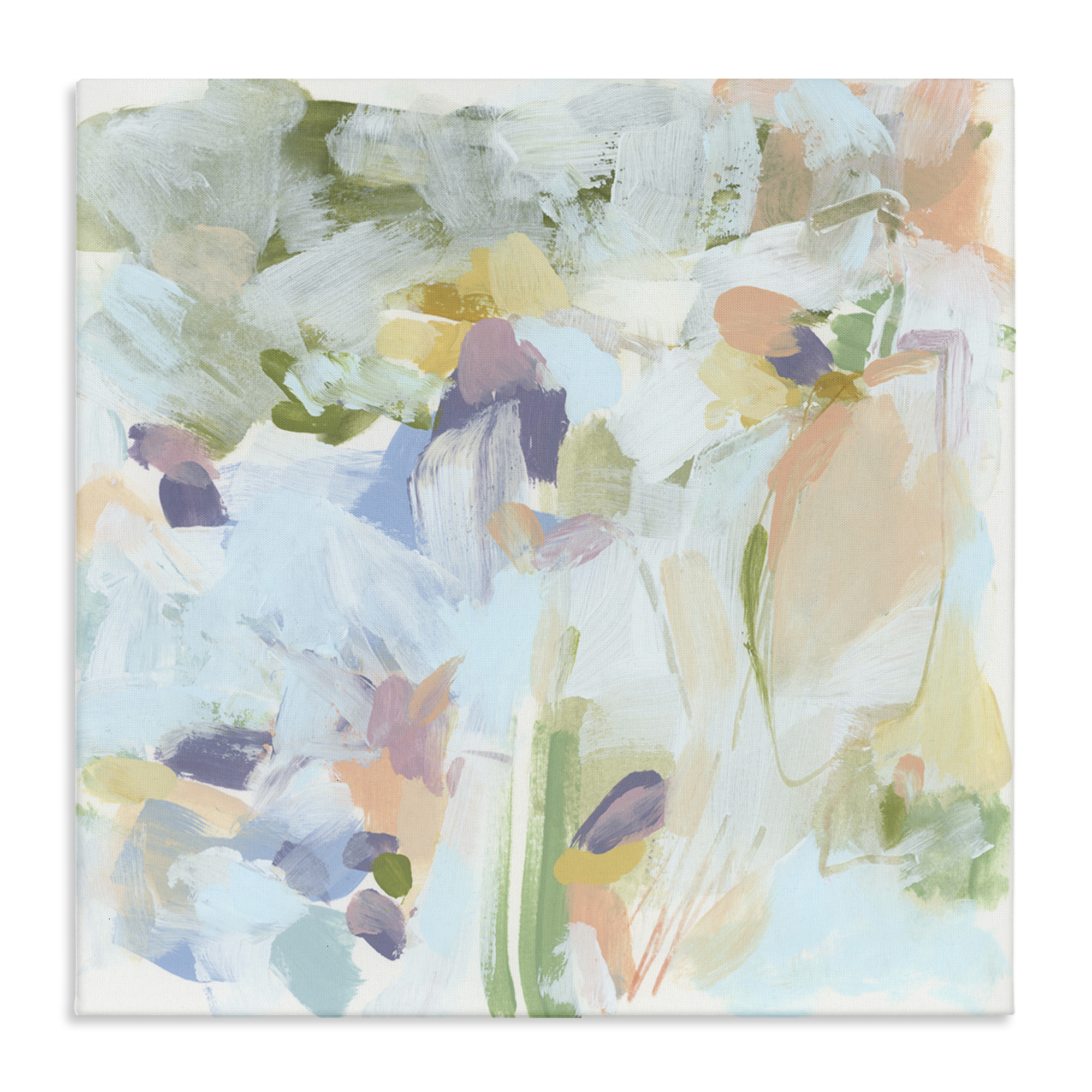 Stupell Industries Chaotic Pastel Arrangement Abstract Painting Wrapped Canvas Art Print Wall Art, 17 x 17