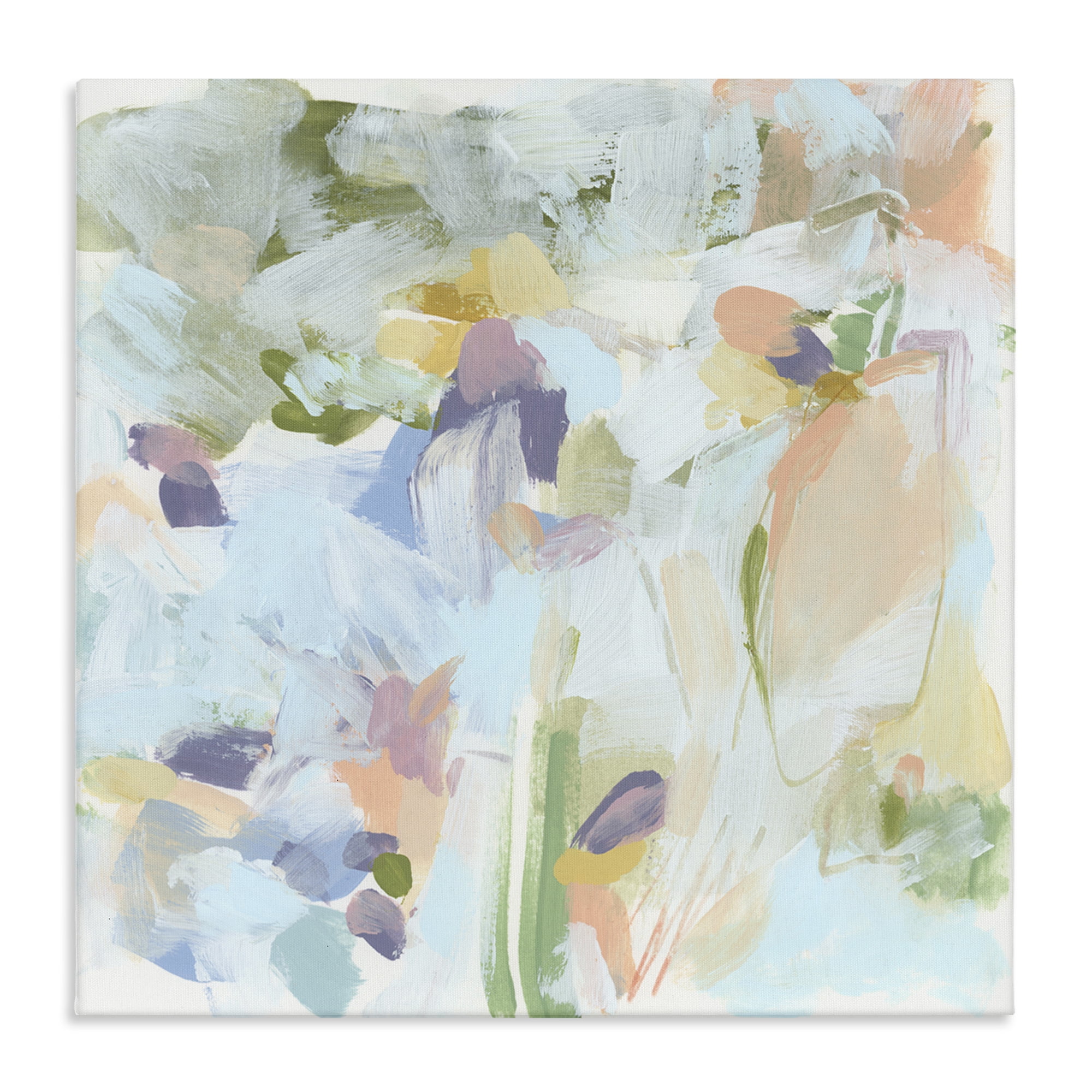 Stupell Industries Chaotic Pastel Arrangement Abstract Painting Wrapped Canvas Art Print Wall Art, 36 x 36
