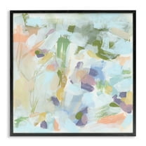 Stupell Industries Chaotic Pastel Impression Abstract Painting Black Framed Art Print Wall Art, 12 x 12