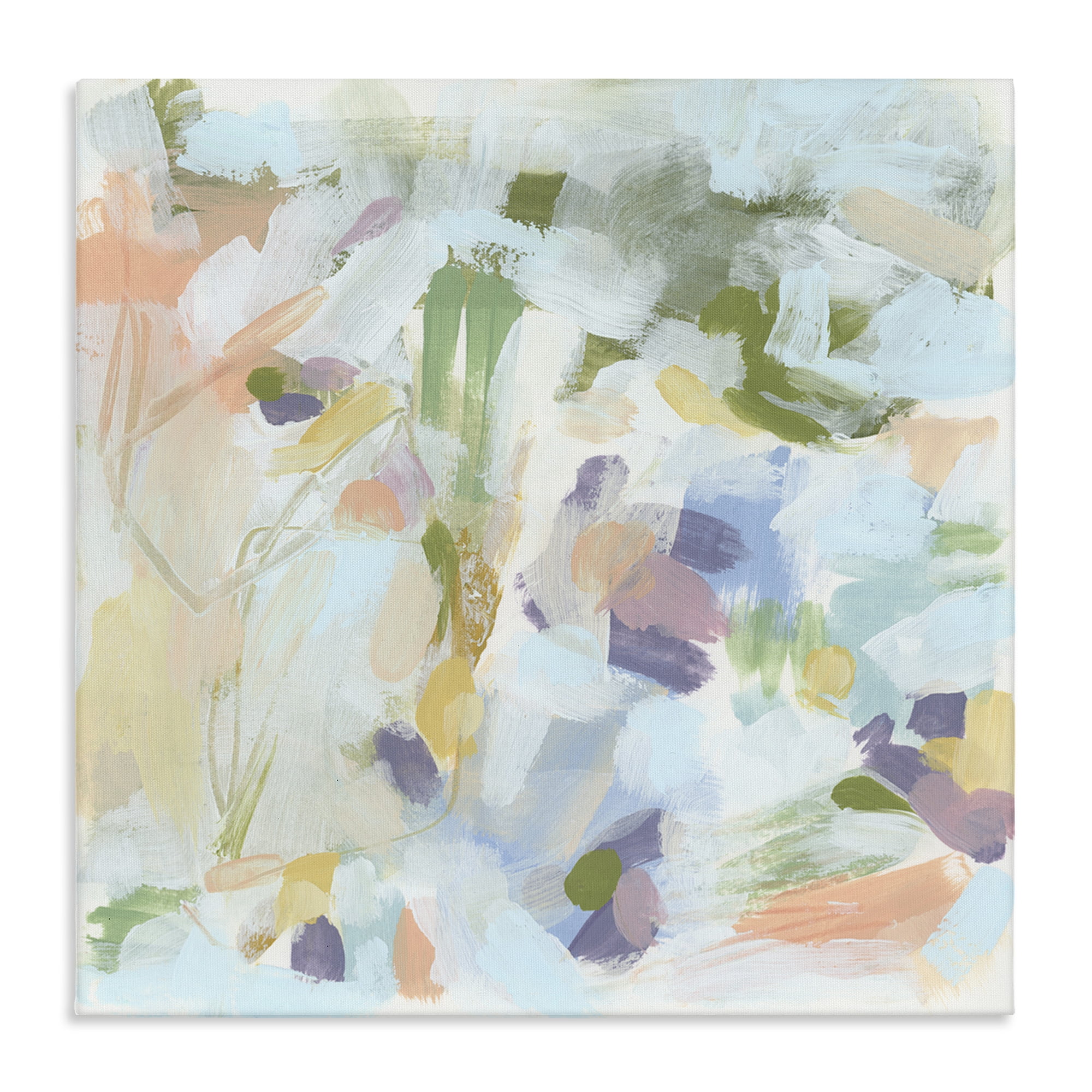 Stupell Industries Chaotic Pastel Impression Abstract Painting Wrapped Canvas Art Print Wall Art, 17 x 17
